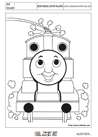 thomas-ve-arkadaşları boyama sayfaları